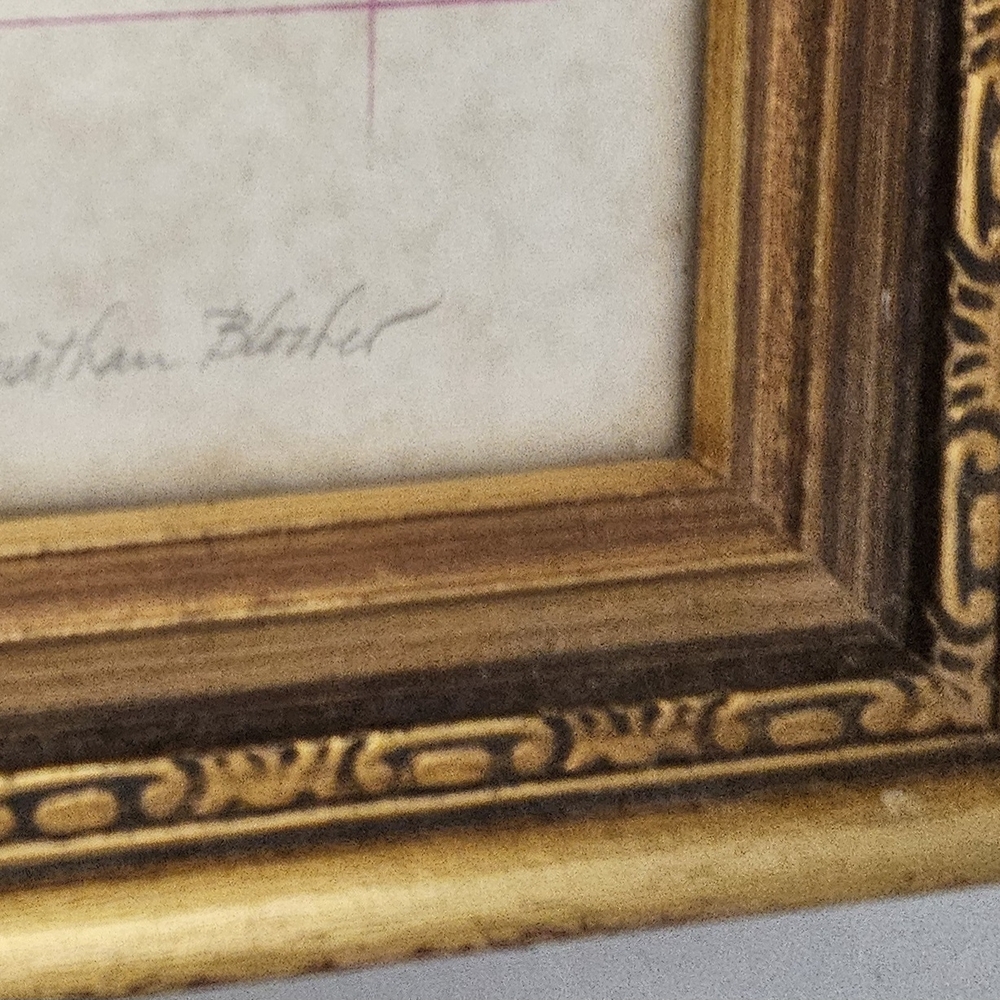 Framed Religious Calligraphy Art. Signed And Numbered - Picture 3 of 6